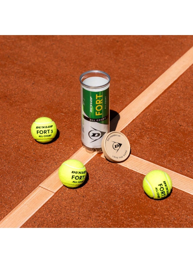 DUNLOP Fort All Court TS Tennis Balls – 3 Ball Pack, Premium Tennis Ball for All Court Surfaces, Professional Performance for Training & Match Play - Image 3